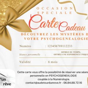 Carte cadeau Séance en Psychogénéalogie