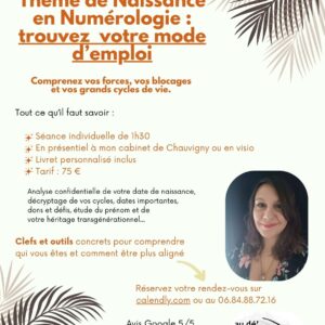 Séance unique Numérologie et livret Thème de Naissance
