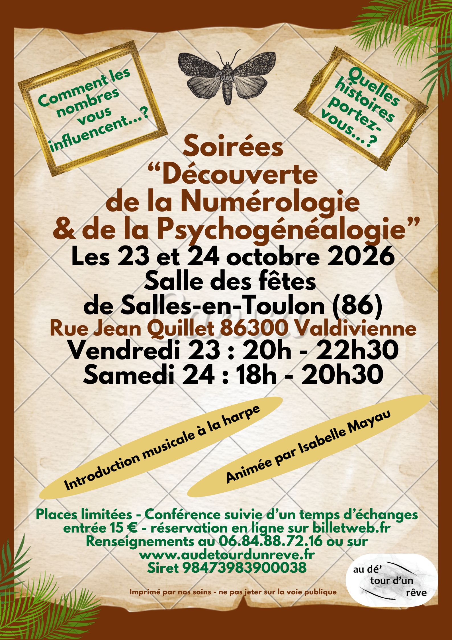 Conférence sur la Numérologie et la Psychogénéalogie