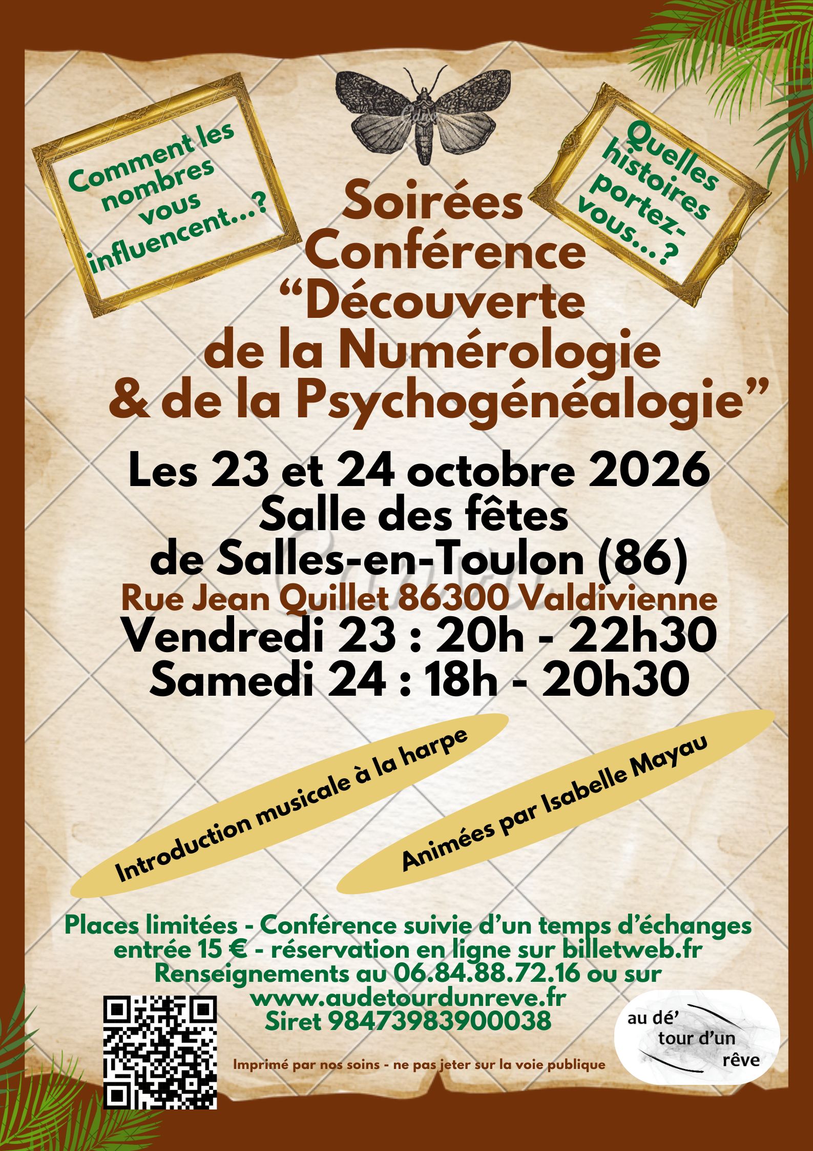 Conférence sur la Numérologie et la Psychogénéalogie